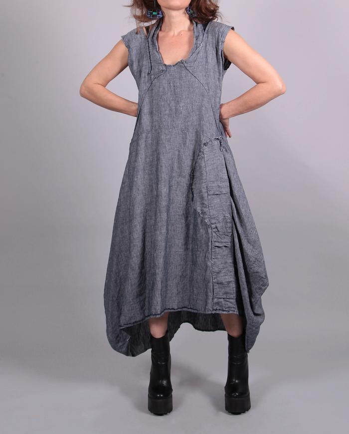 'feel the fun' Belgian linen full maxi dress