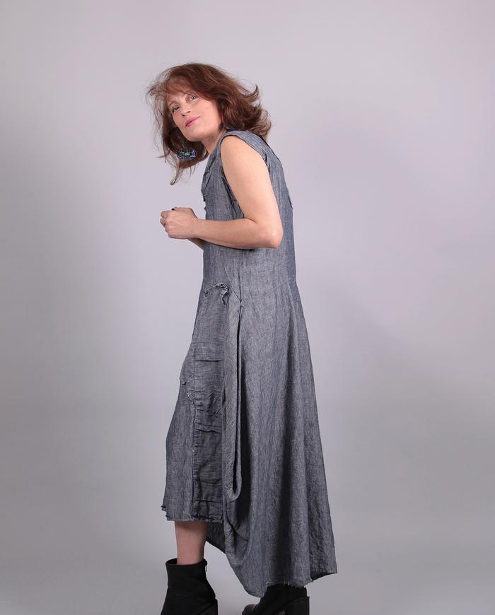 'feel the fun' Belgian linen full maxi dress