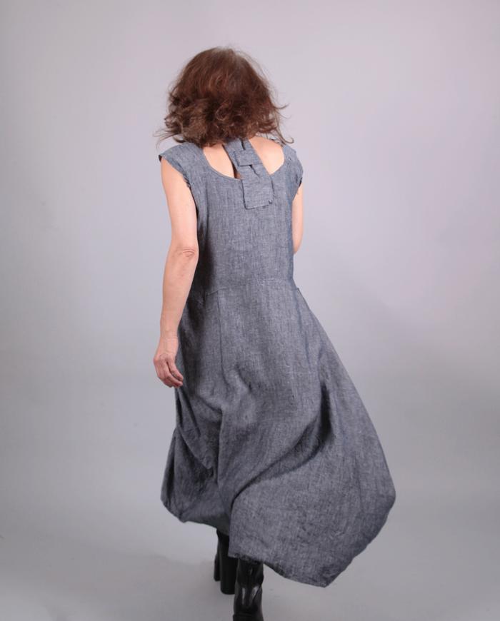 'feel the fun' Belgian linen full maxi dress