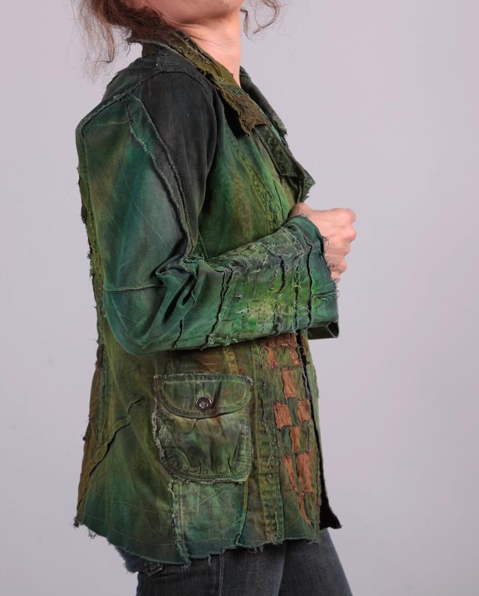 'firmly planted' fitted artwear jacket