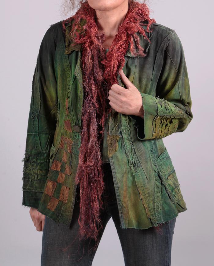 'firmly planted' fitted artwear jacket