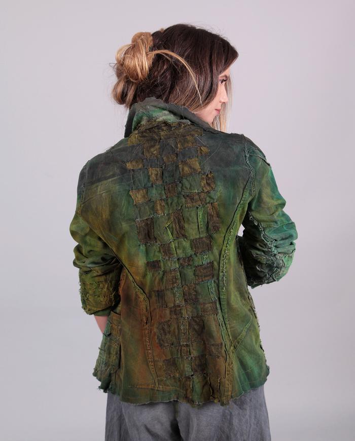 'firmly planted' fitted artwear jacket