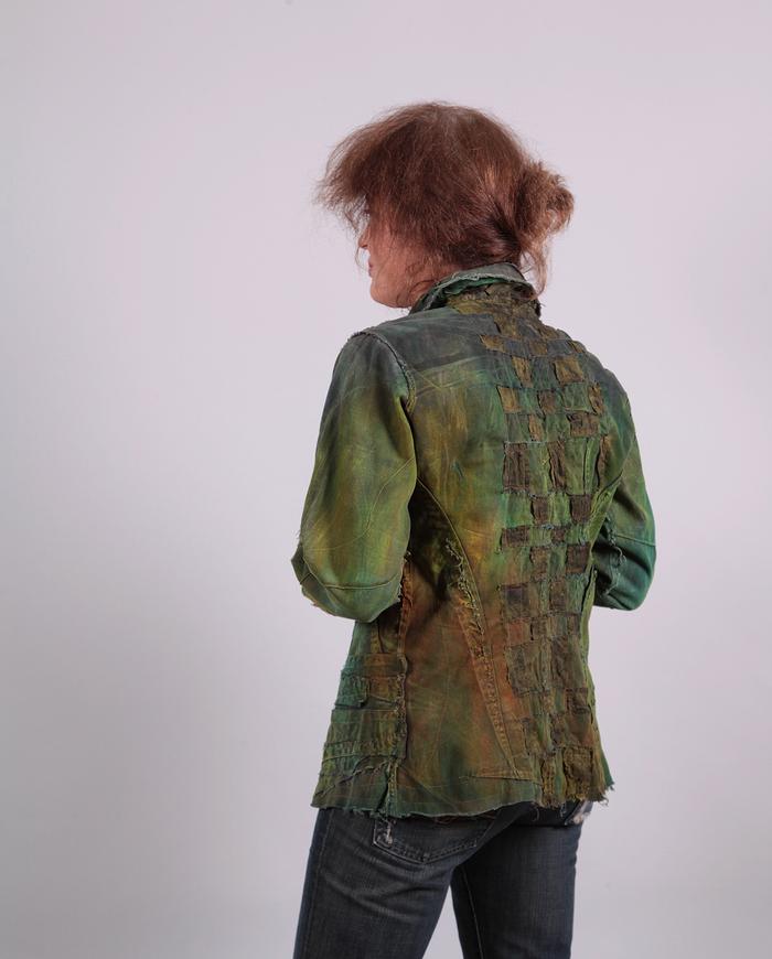 'firmly planted' fitted artwear jacket