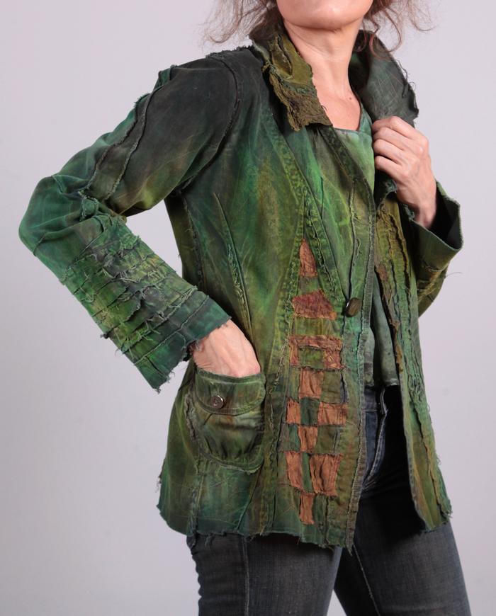 'firmly planted' fitted artwear jacket