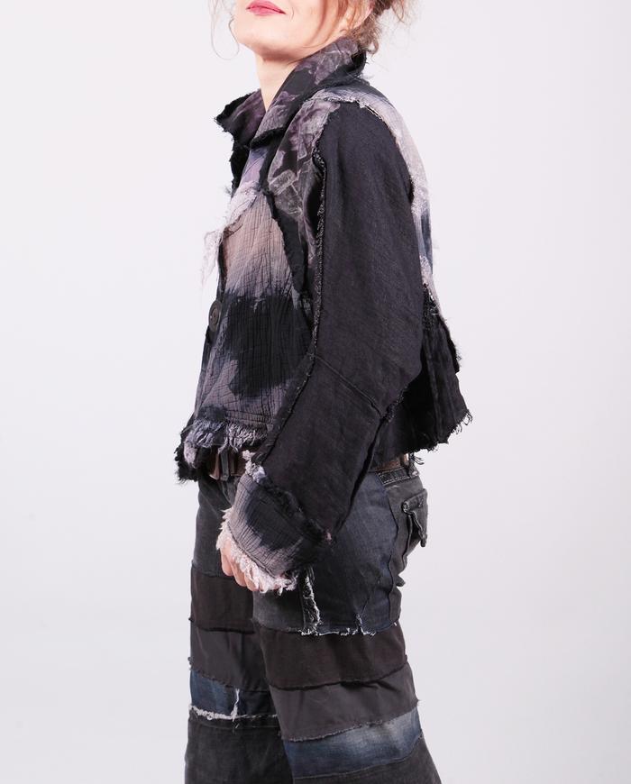 'a midnight dream catcher' textured short distressed jacket