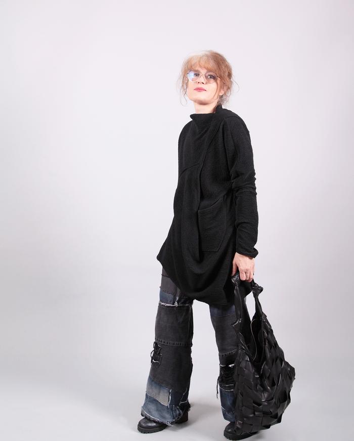 'almost a coat' asymmetrical winter tunic