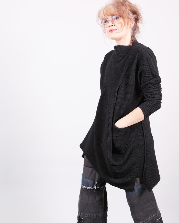 'almost a coat' asymmetrical winter tunic