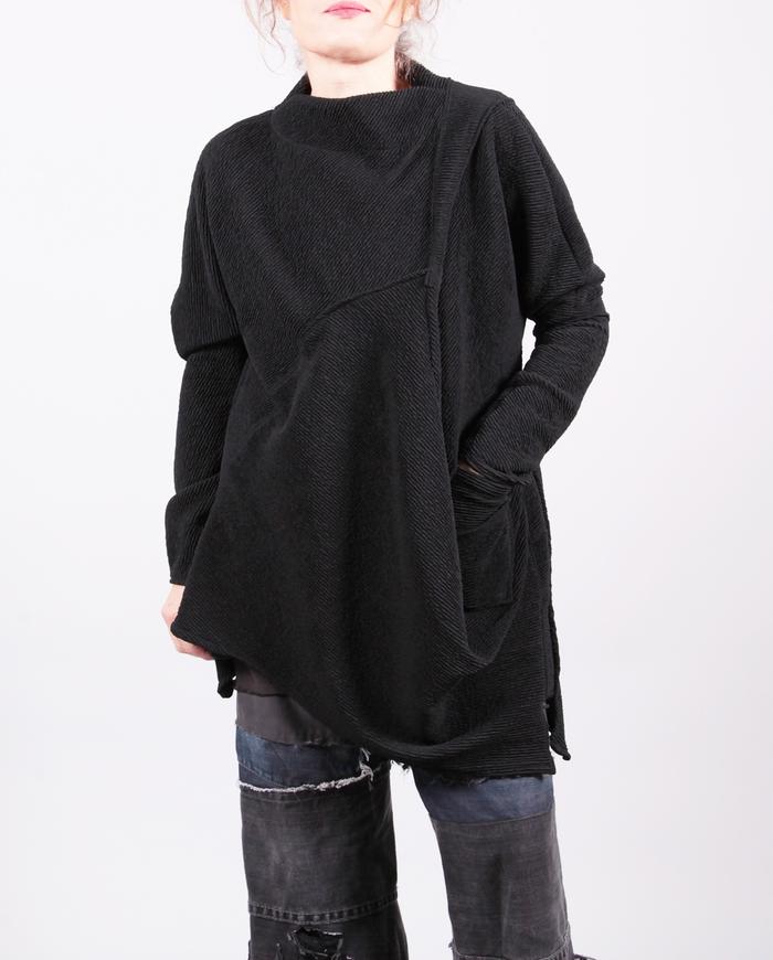 'almost a coat' asymmetrical winter tunic