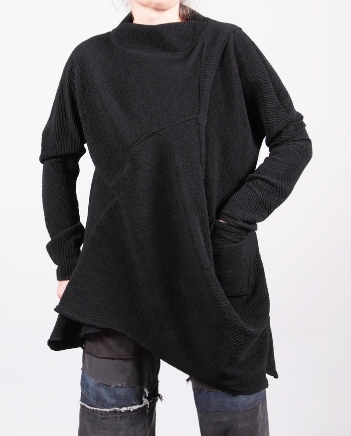 'almost a coat' asymmetrical winter tunic