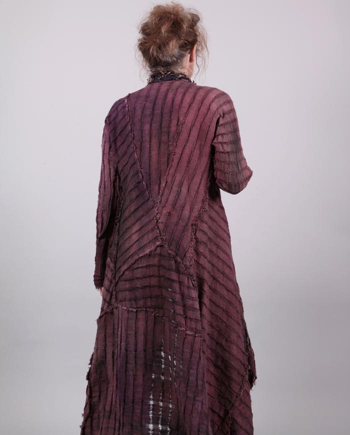 'berries and wine' open weave hemp duster