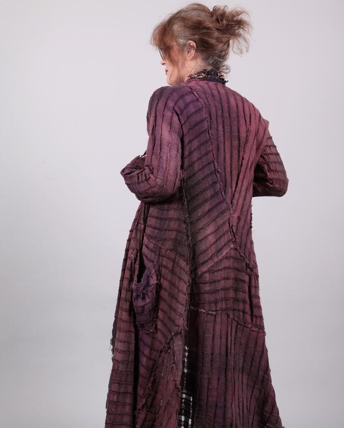 'berries and wine' open weave hemp duster