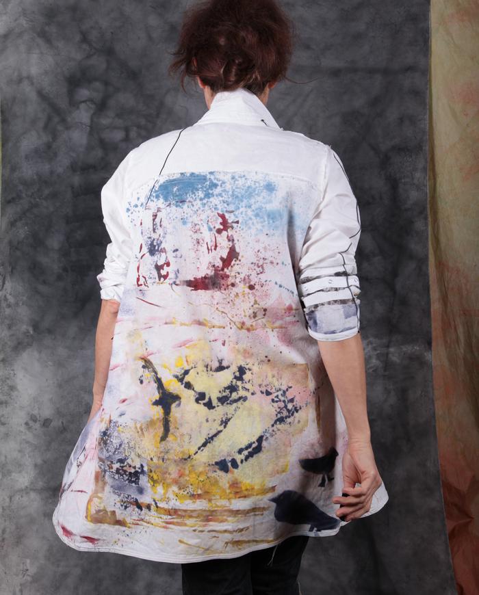 'scenes from the ocean' hand-painted summer jacket