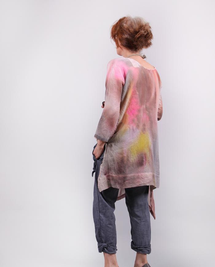 'touch of color' lightweight asymmetrical tunic/cover-up