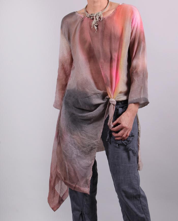 'touch of color' lightweight asymmetrical tunic/cover-up