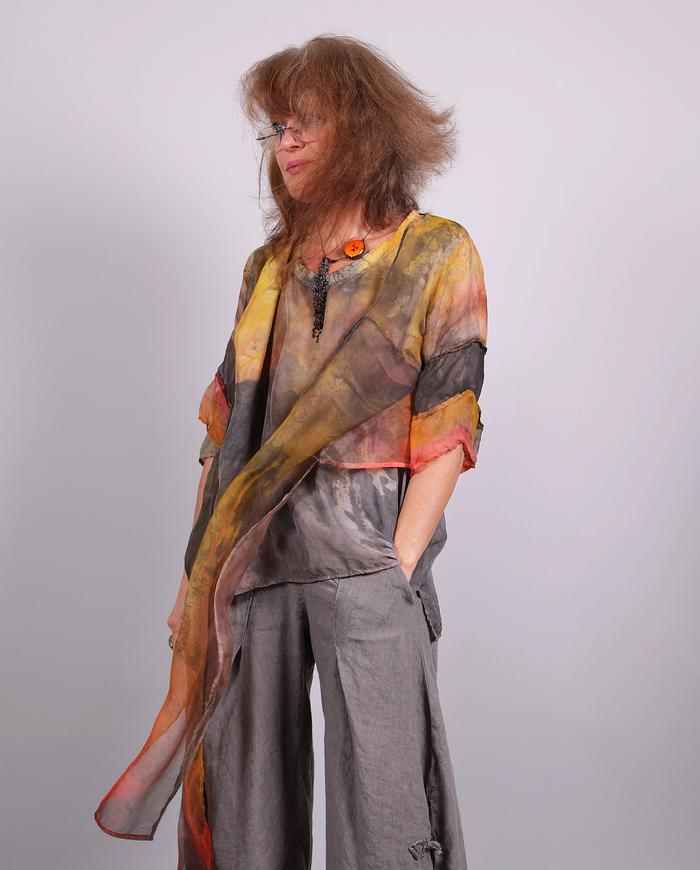 'year-round sunshine' one sizes silk blouse