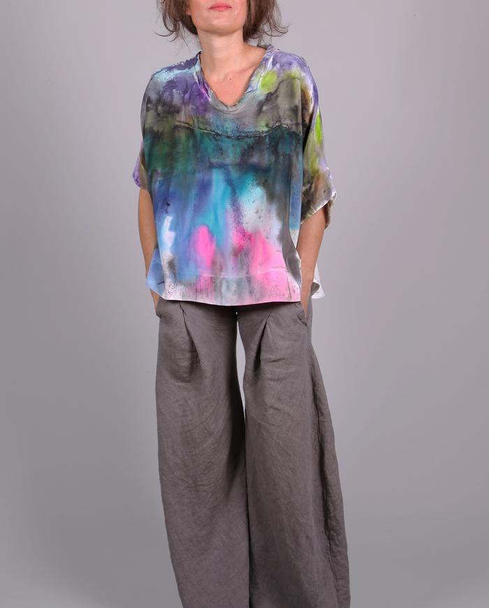 'oh so colorful' luxury one size silk blouse