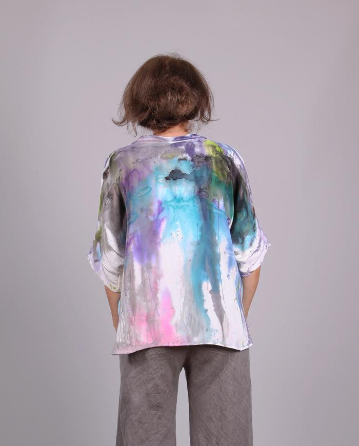 'oh so colorful' luxury one size silk blouse