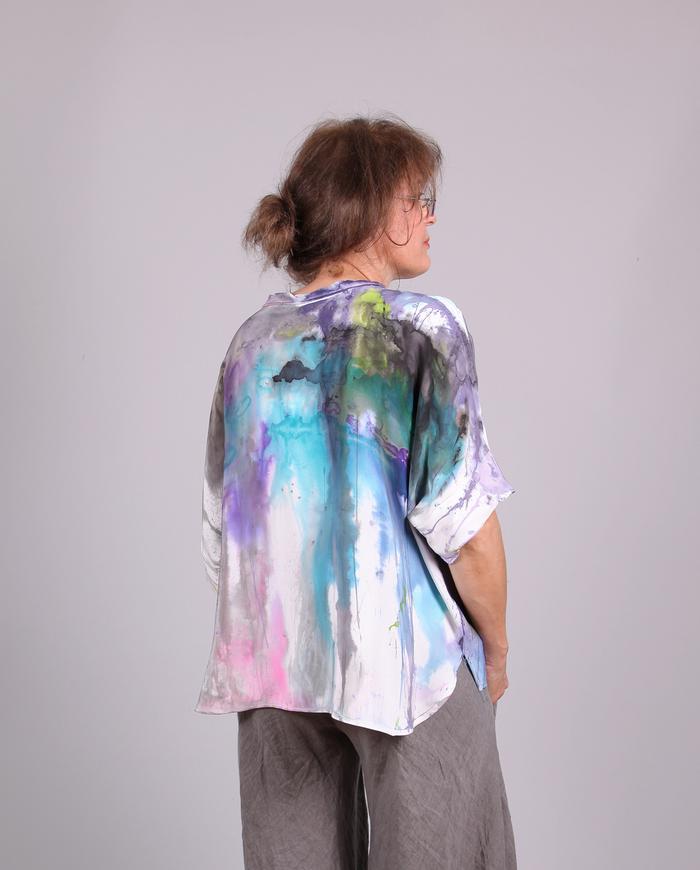 'oh so colorful' luxury one size silk blouse