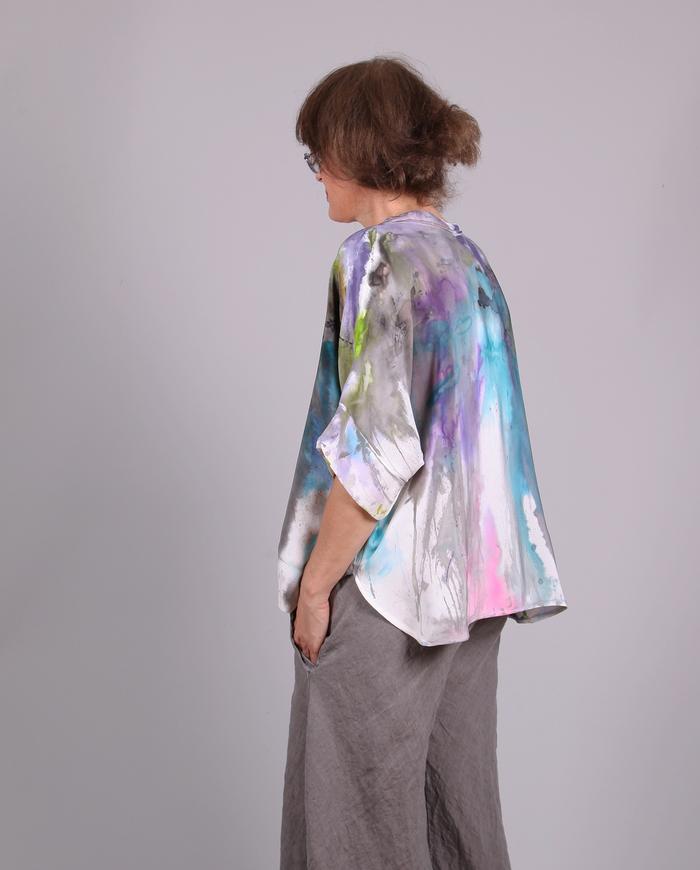 'oh so colorful' luxury one size silk blouse