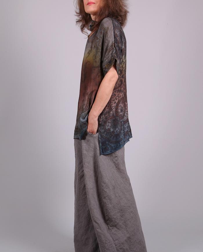 'nebulous horizon' lightweight silk tunic