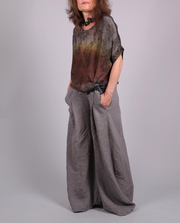 'nebulous horizon' lightweight silk tunic