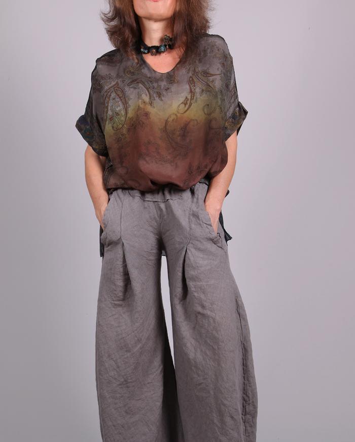 'nebulous horizon' lightweight silk tunic