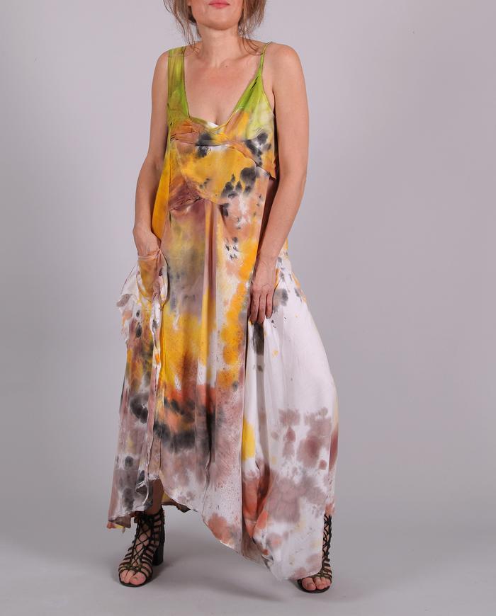 'pure sunshine' hand-painted maxi summer dress