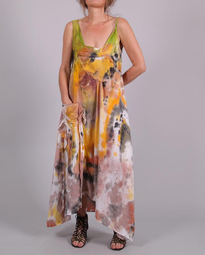 'pure sunshine' hand-painted maxi summer dress