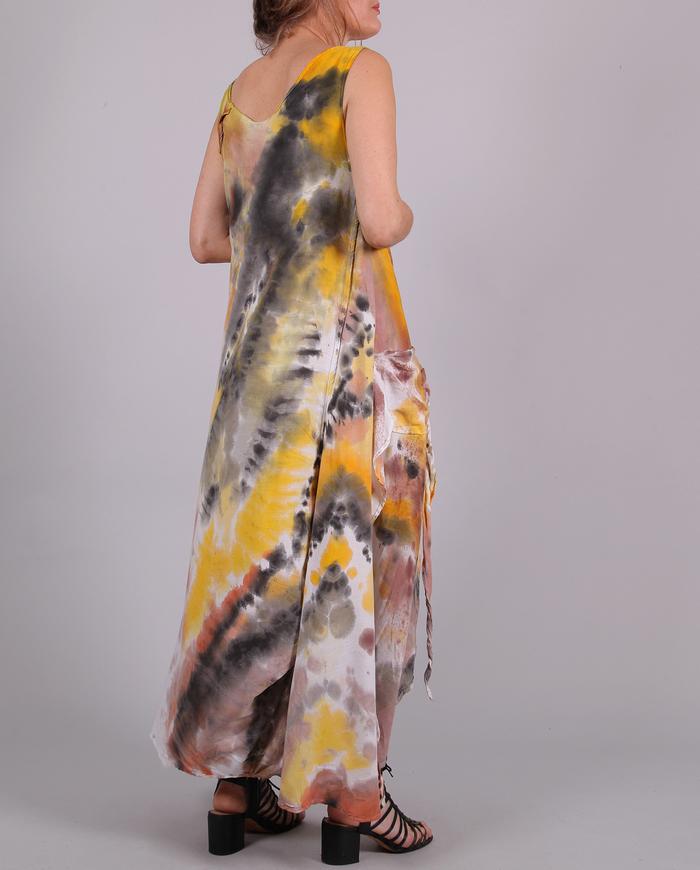 'pure sunshine' hand-painted maxi summer dress