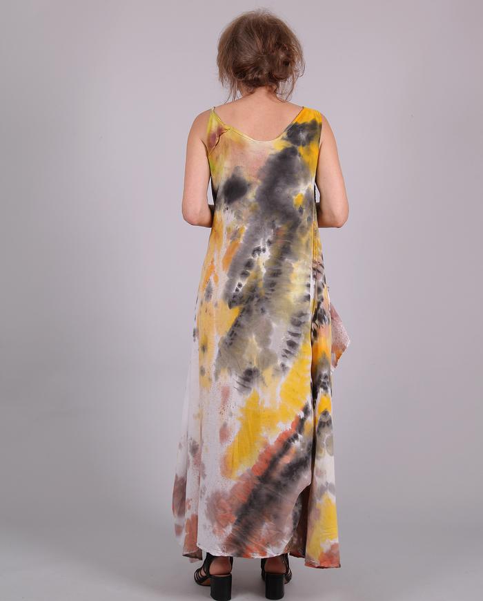 'pure sunshine' hand-painted maxi summer dress