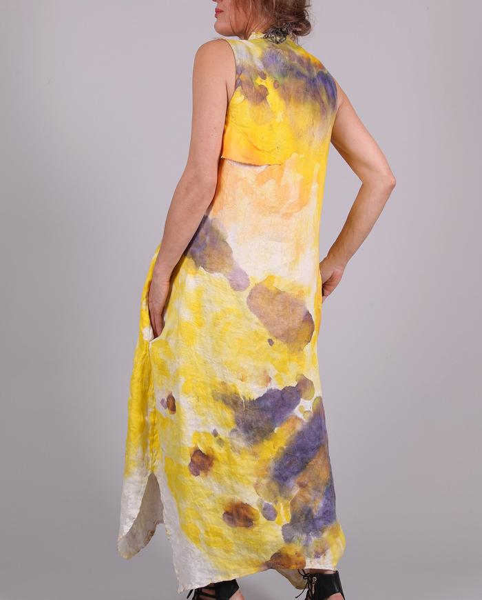 'like flowers in the sun' damask linen summer dress