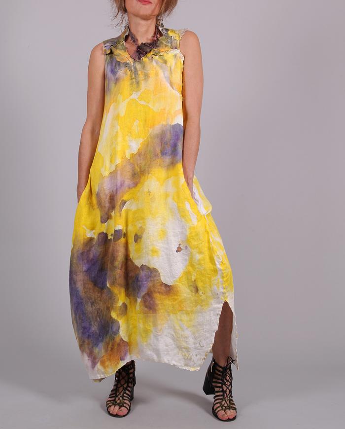 'like flowers in the sun' damask linen summer dress