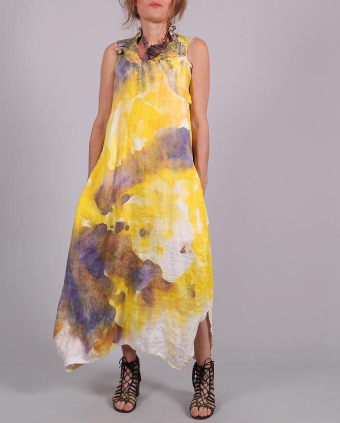 'like flowers in the sun' damask linen summer dress