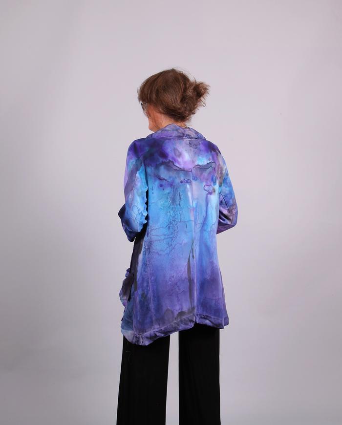 'born to the purple' luxurious silk top/tunic