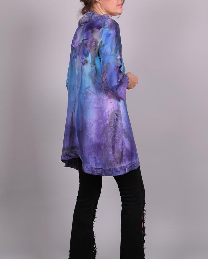 'born to the purple' luxurious silk top/tunic