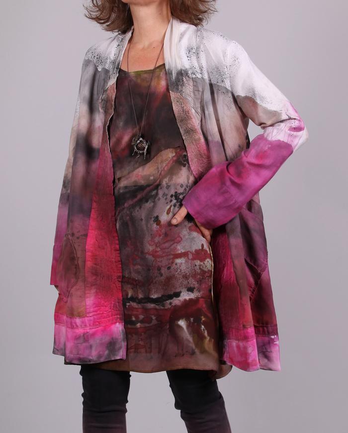'pink sunrise' swing art jacket