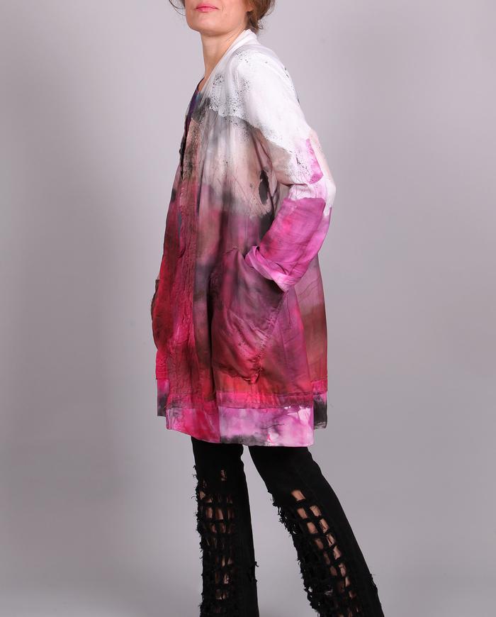 'pink sunrise' swing art jacket