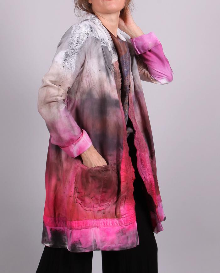 'pink sunrise' swing art jacket