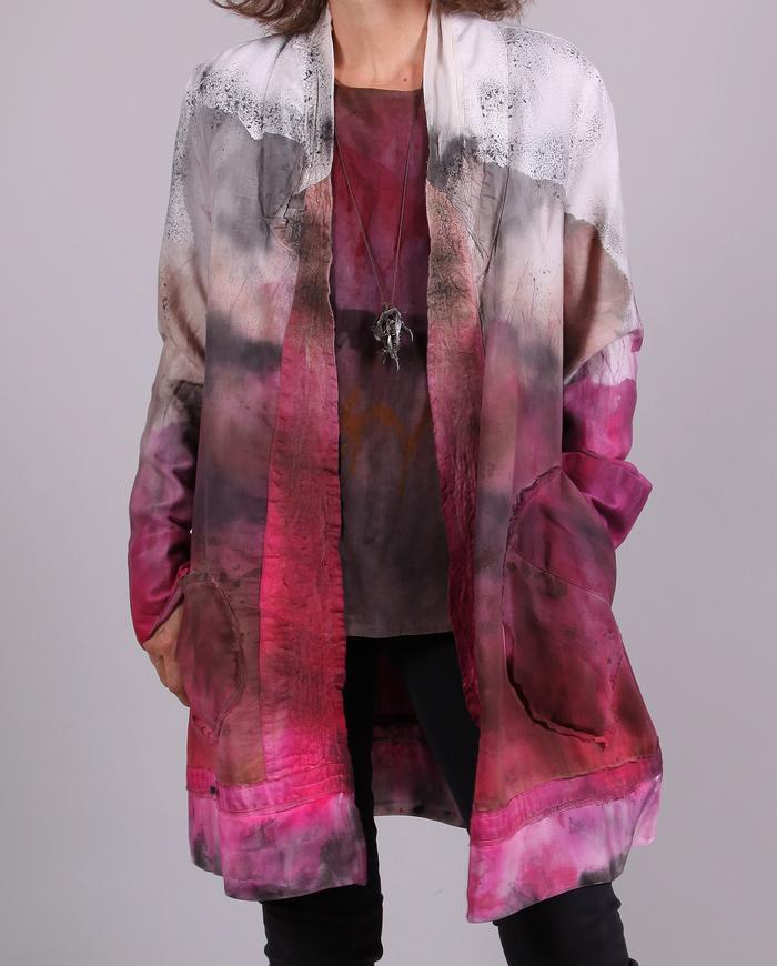 'pink sunrise' swing art jacket