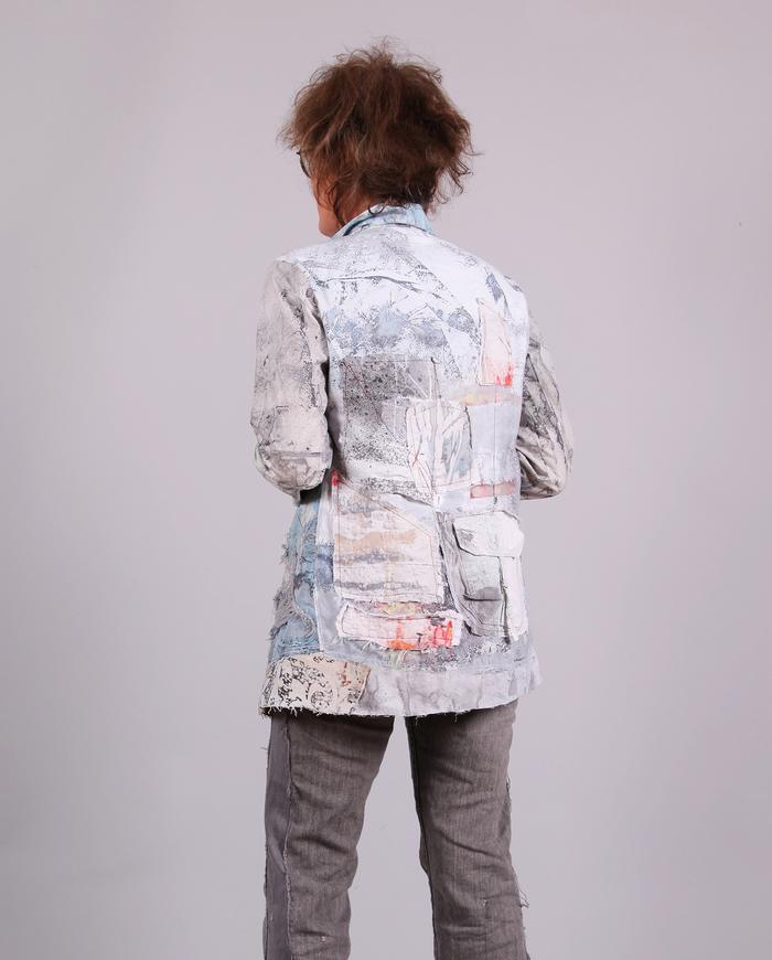 'snow in summer' detailed lightweight cotton jacket