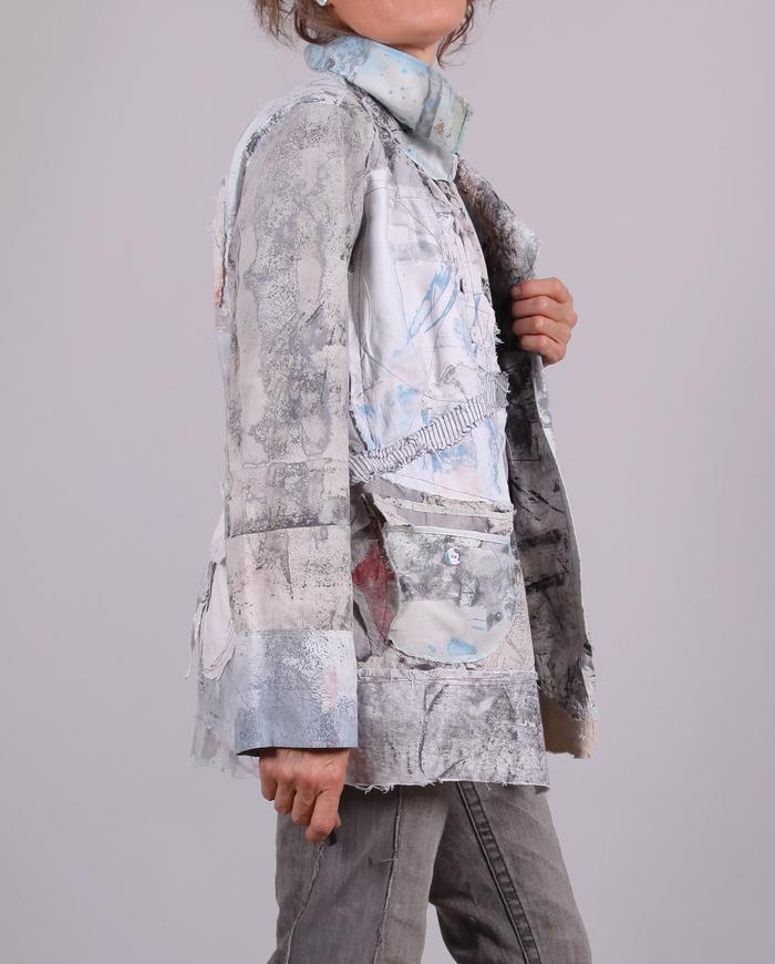'snow in summer' detailed lightweight cotton jacket