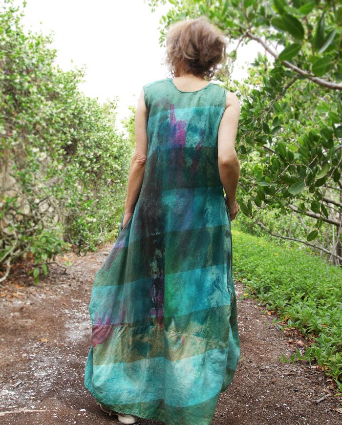 'brought by summer breeze' silk maxi dress