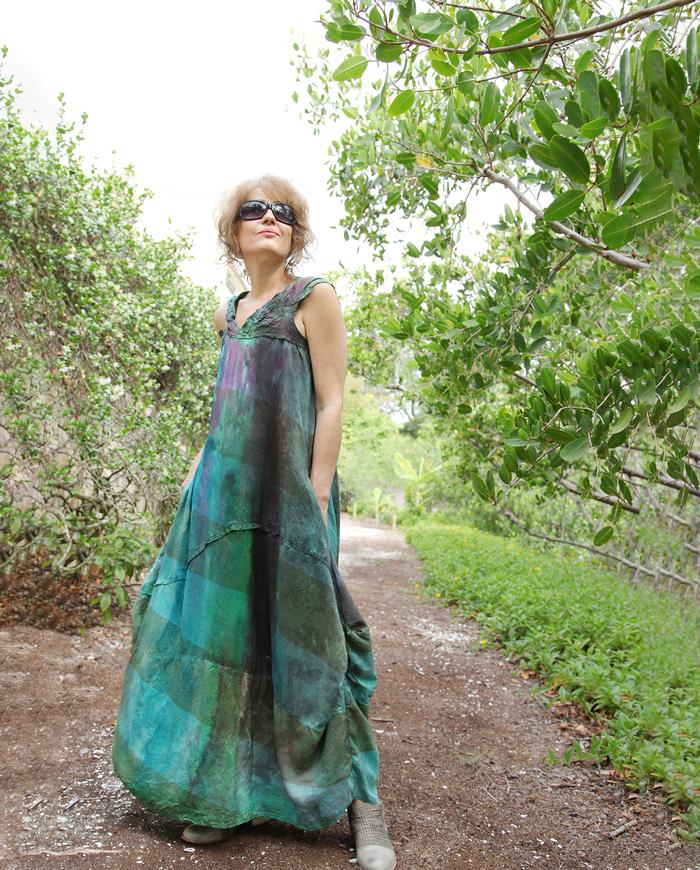 'brought by summer breeze' silk maxi dress