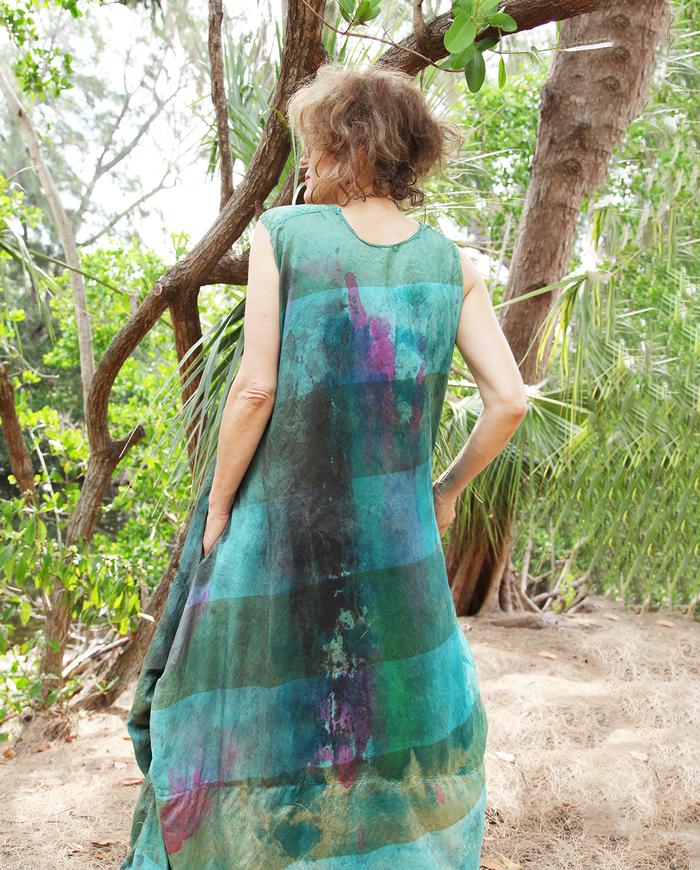 'brought by summer breeze' silk maxi dress