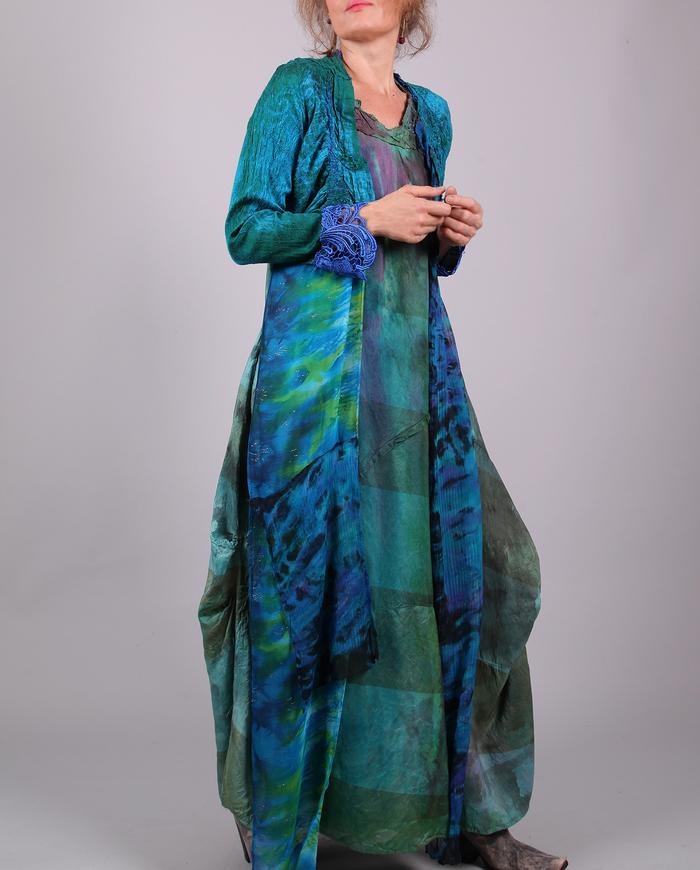'brought by summer breeze' silk maxi dress
