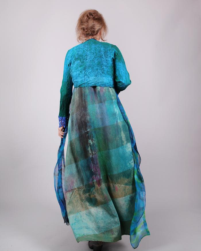 'brought by summer breeze' silk maxi dress