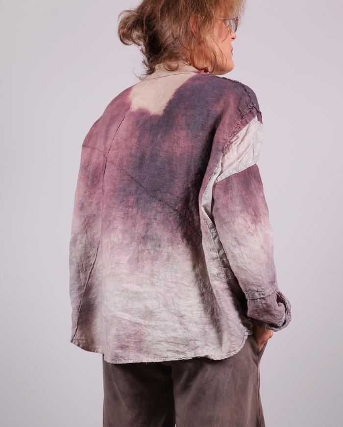 'berry-ly touched' wine/natural ombre roomy top