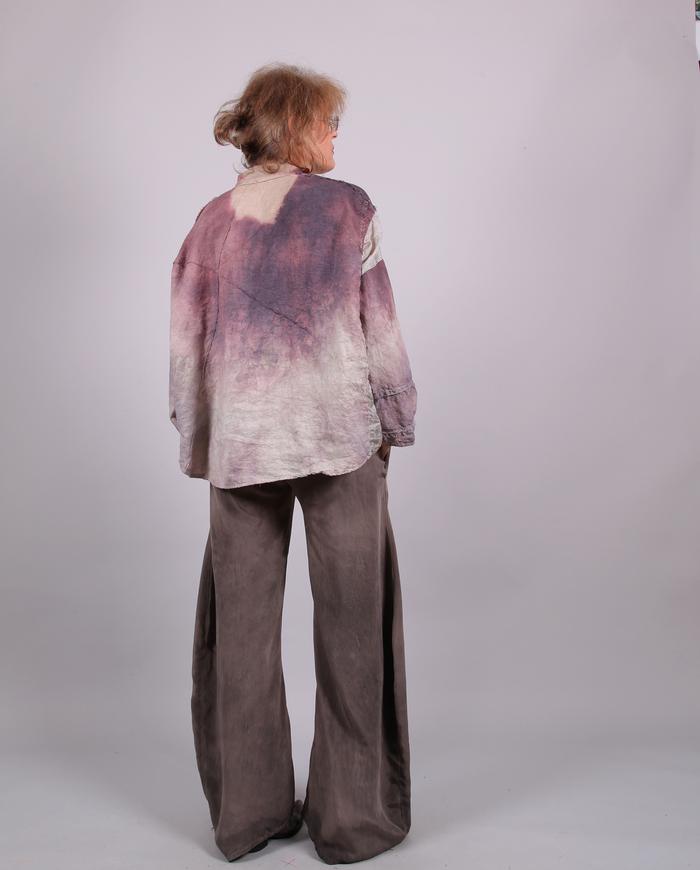 'berry-ly touched' wine/natural ombre roomy top