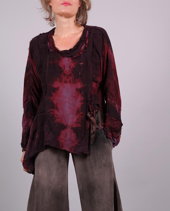 'red red wine' super silky long-sleeve top