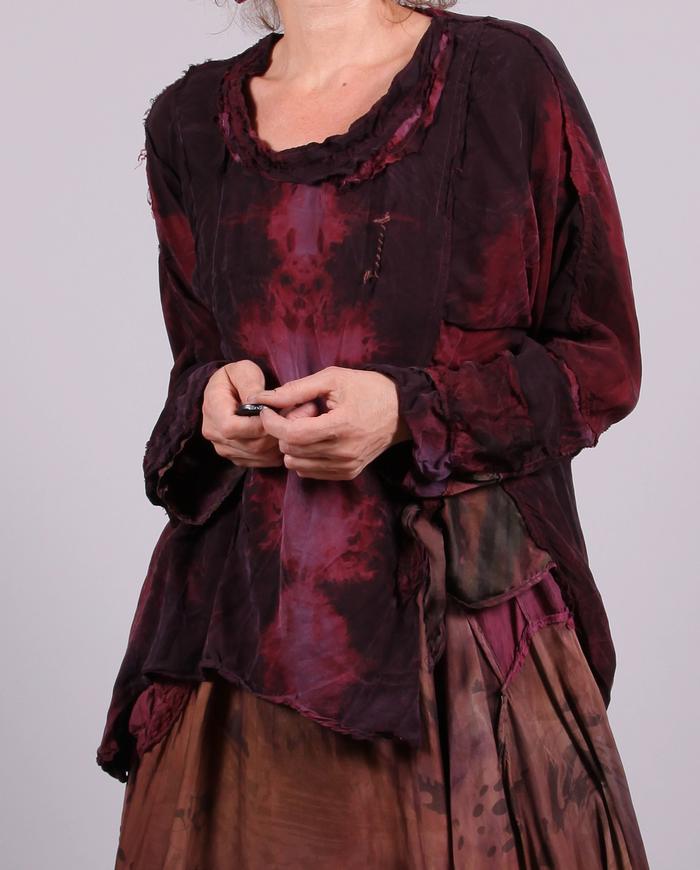 'red red wine' super silky long-sleeve top